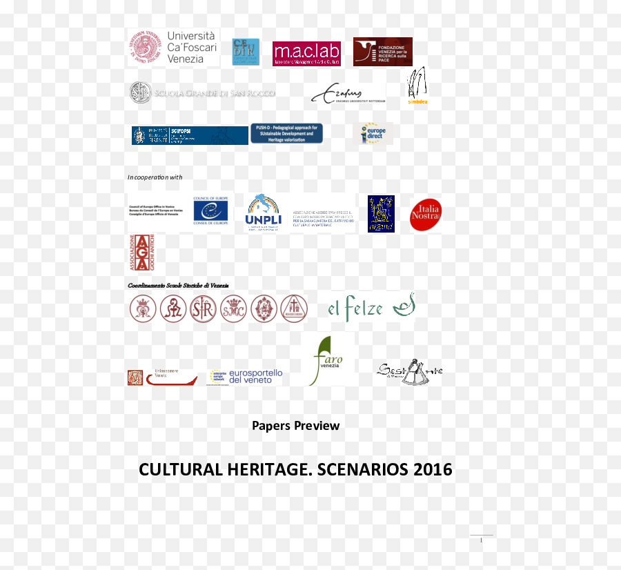 Pdf Papers Preview Cultural Heritage Scenarios Venezia - Vertical Emoji,Cit Emotion Turismo