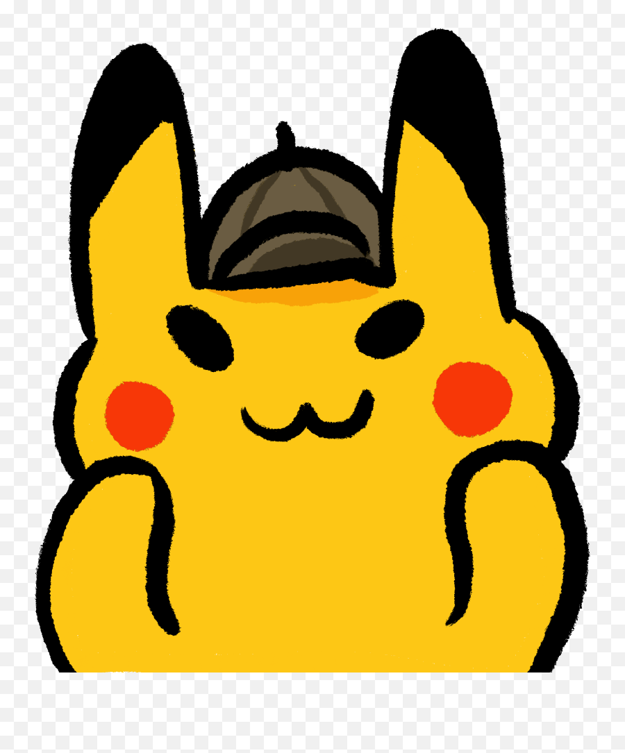 Happy Detective Pikachu Sticker By - Pikachu Talking Transparent Gif Emoji,Detective Pikachu Emoji