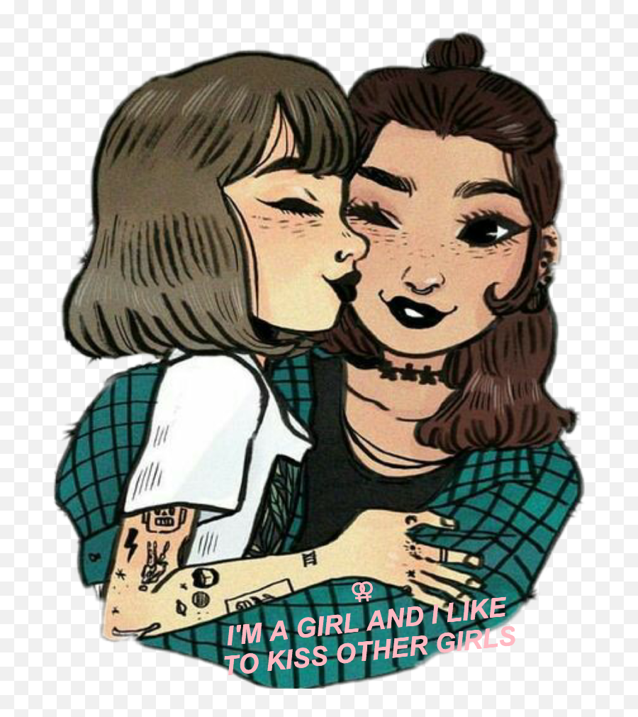 Lesbiancouple Sticker - Drawing Emoji,Lesbian Couple Emoji