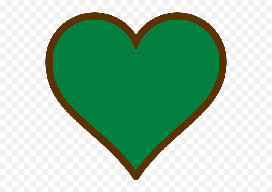 Brown Green Heart Clip Art At Clker - Green And Brown Hearts Emoji,Facebook Green Hgeart Emoticon