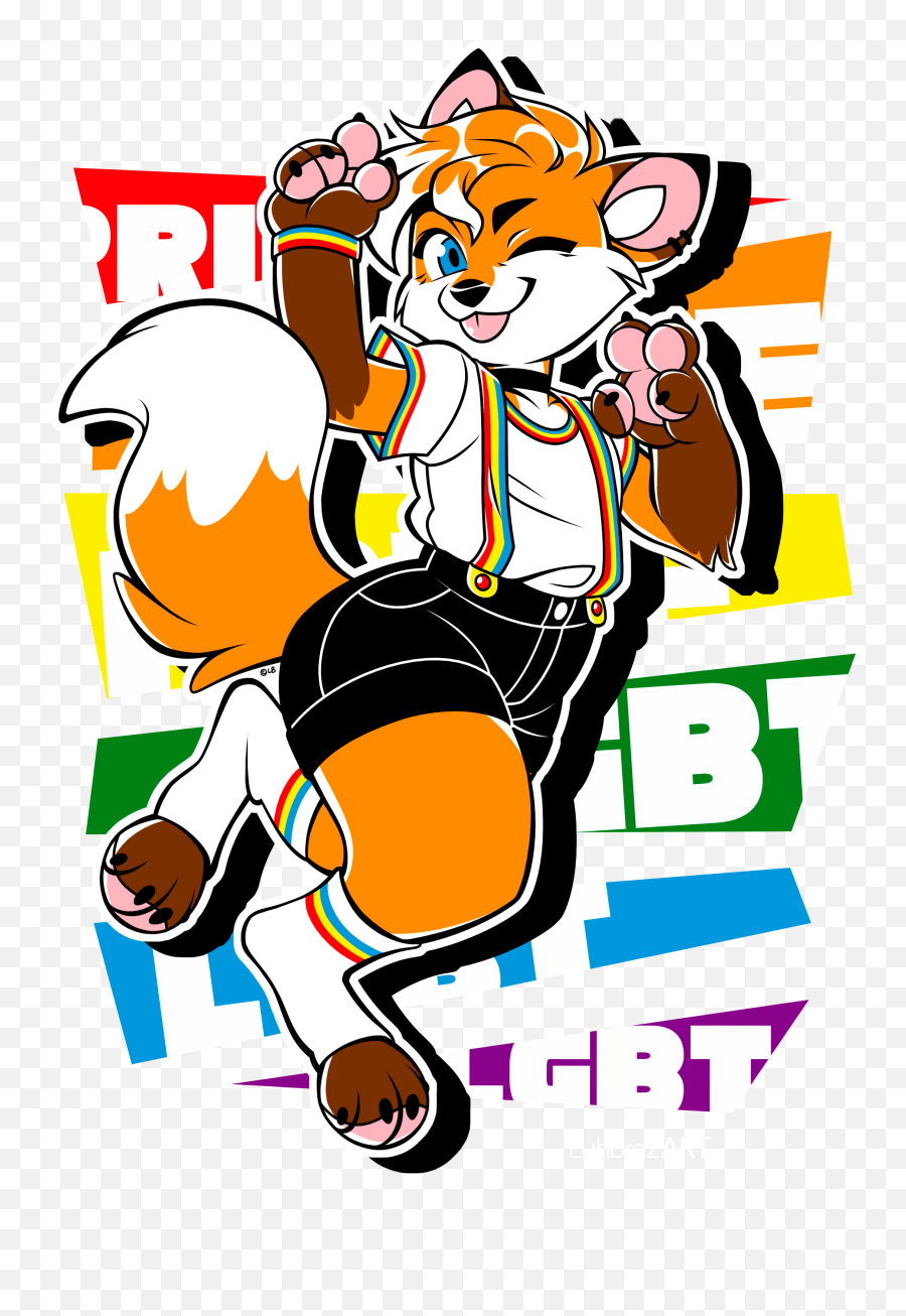 Furry And Proud - Furry Fox Pride Art Emoji,Drawing Emotions On Anthro Characters