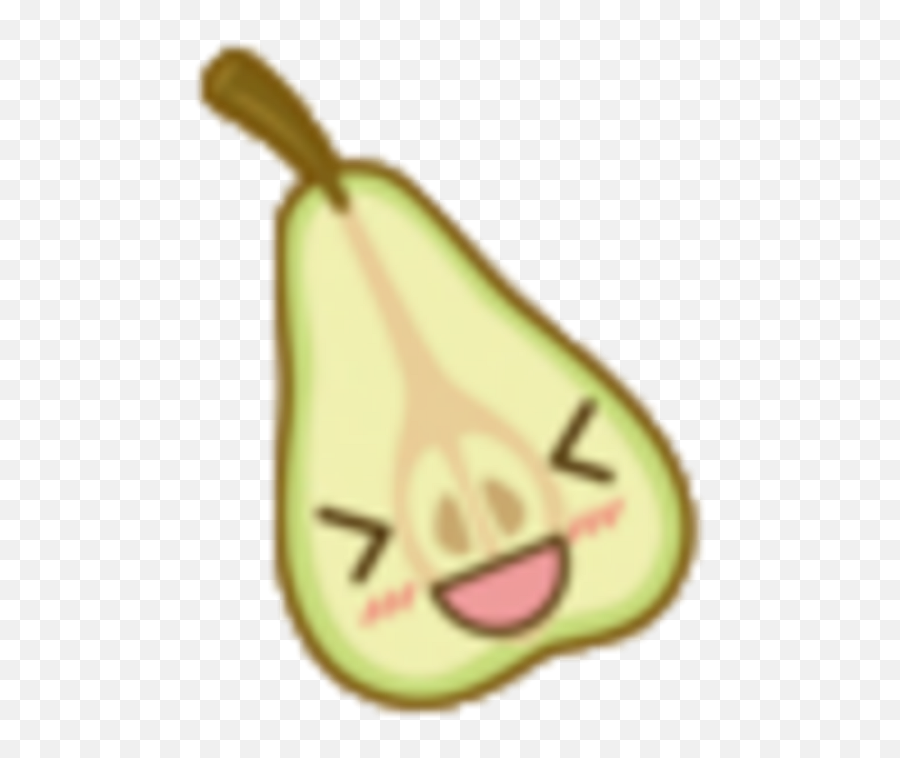 Kawaii Green Pear Face Eyes Clipart - Full Size Clipart Emoji,Monkey Emoji .png Apple