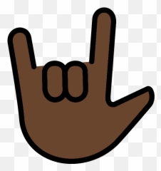 Dark Skin Tone Emoji - Clip Art,Asl Emoji