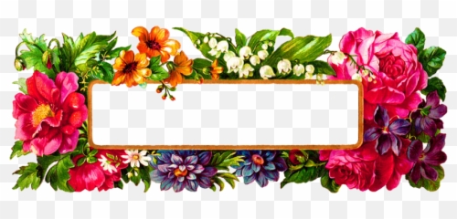 Flower Photo Frame Name Png Images Download - Yourpngcom Rectangle Flower Frame Png Emoji,Names Of All The Flower Emojis