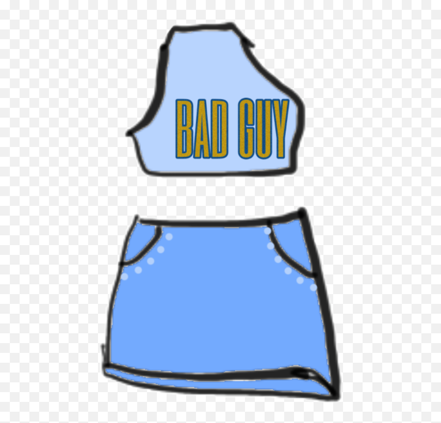 Merch Blue Sticker - For Teen Emoji,Emoji Crop Top And Skirt