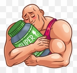 Bodybuilder - Telegram Sticker Diet Food Emoji,Animated Bodybuilder Emoticons