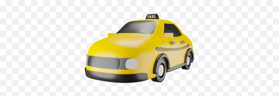 Premium Taxi 3d Illustration Download In Png Obj Or Blend Emoji,Taxi Emoji