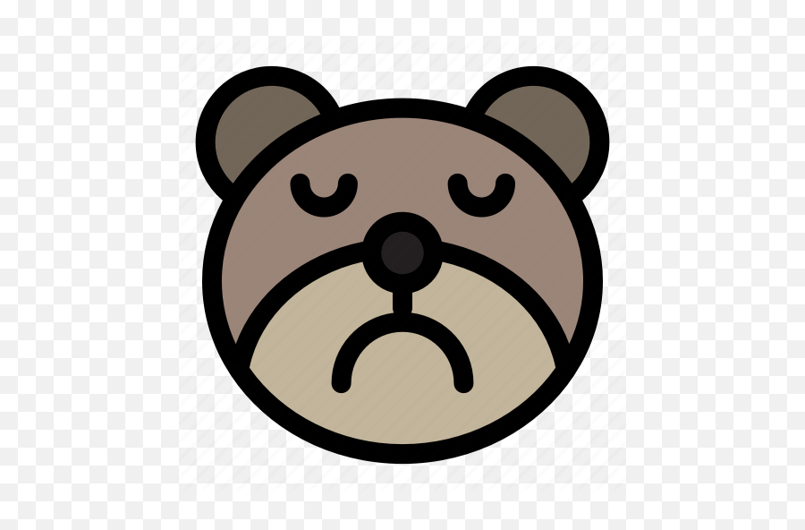 Bear Emoji Emoticon Kawaii Sad Icon - Happy,Sad Kawaii Emoticon