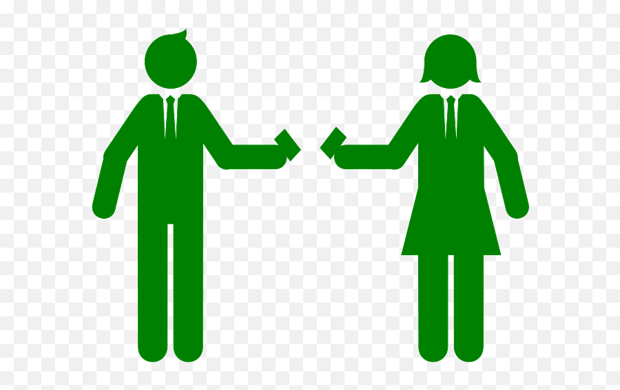 Man And Woman Exchanging Business Cards Transparent Png - Sharing Emoji,Man And Woman Holding Hands Emoji