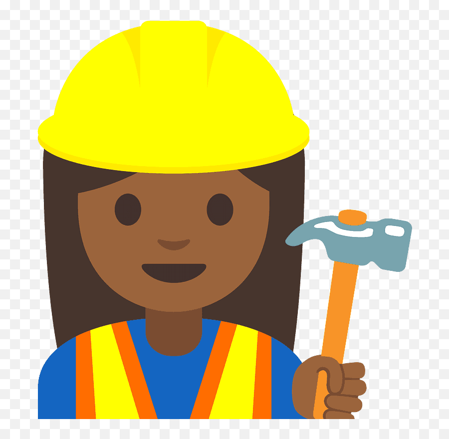Woman Construction Worker Emoji Clipart - Emoji Woman Construction,Construction Emojis