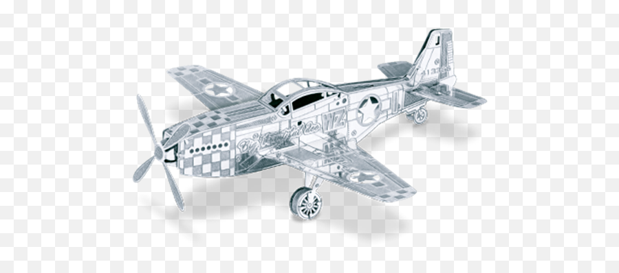 Airplane Emoji - Metal Earth P 51 Mustang,Earth Emoji