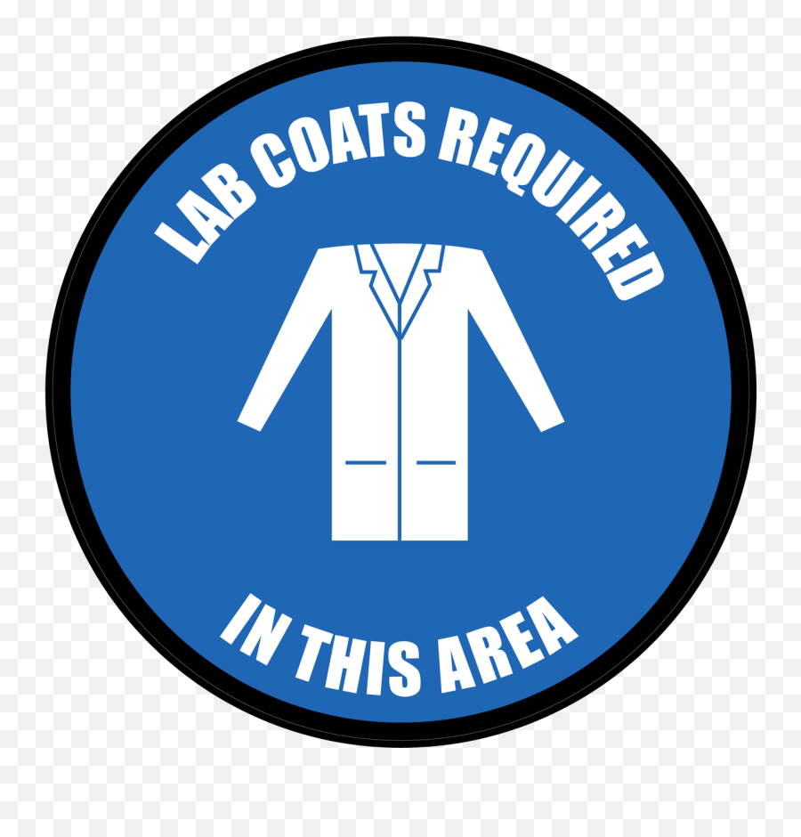 Lab Coats Required In This Area Floor Sign - Lab Coat Sign Emoji,Emoji Answers 69