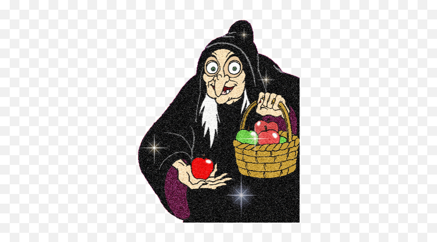 Top Witch Stickers For Android Ios - Witch With Apple Cartoon Emoji,Picnic Basket Emoji