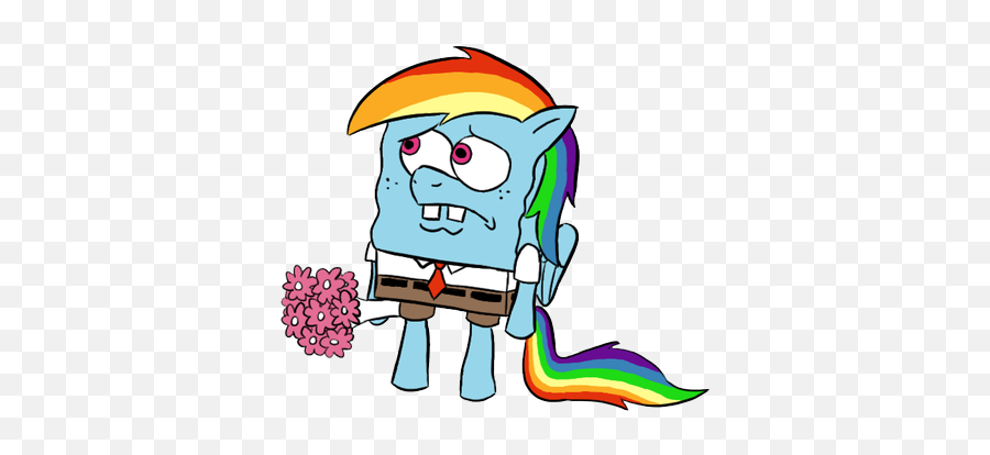 1158829 - Safe Artisttoajahli Edit Rainbow Dash Crappy Spongebob Squarepants As Rainbow Dash Emoji,Spongebob Squarepants Emotions