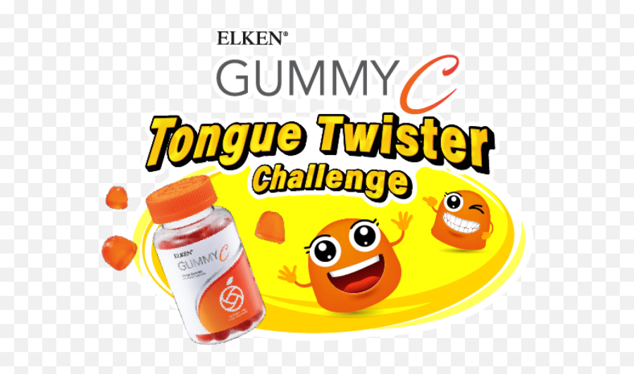 Gummy C Tongue Twister Challenge - Mrt Health Happy Emoji,Emoticon Semangat