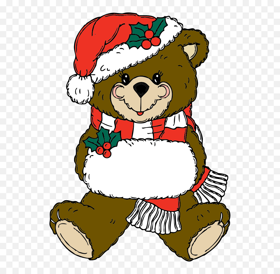 Christmas Bear Clip Art Free - Christmas Bear Clipart Emoji,Cute Christmas Emoticons Bear