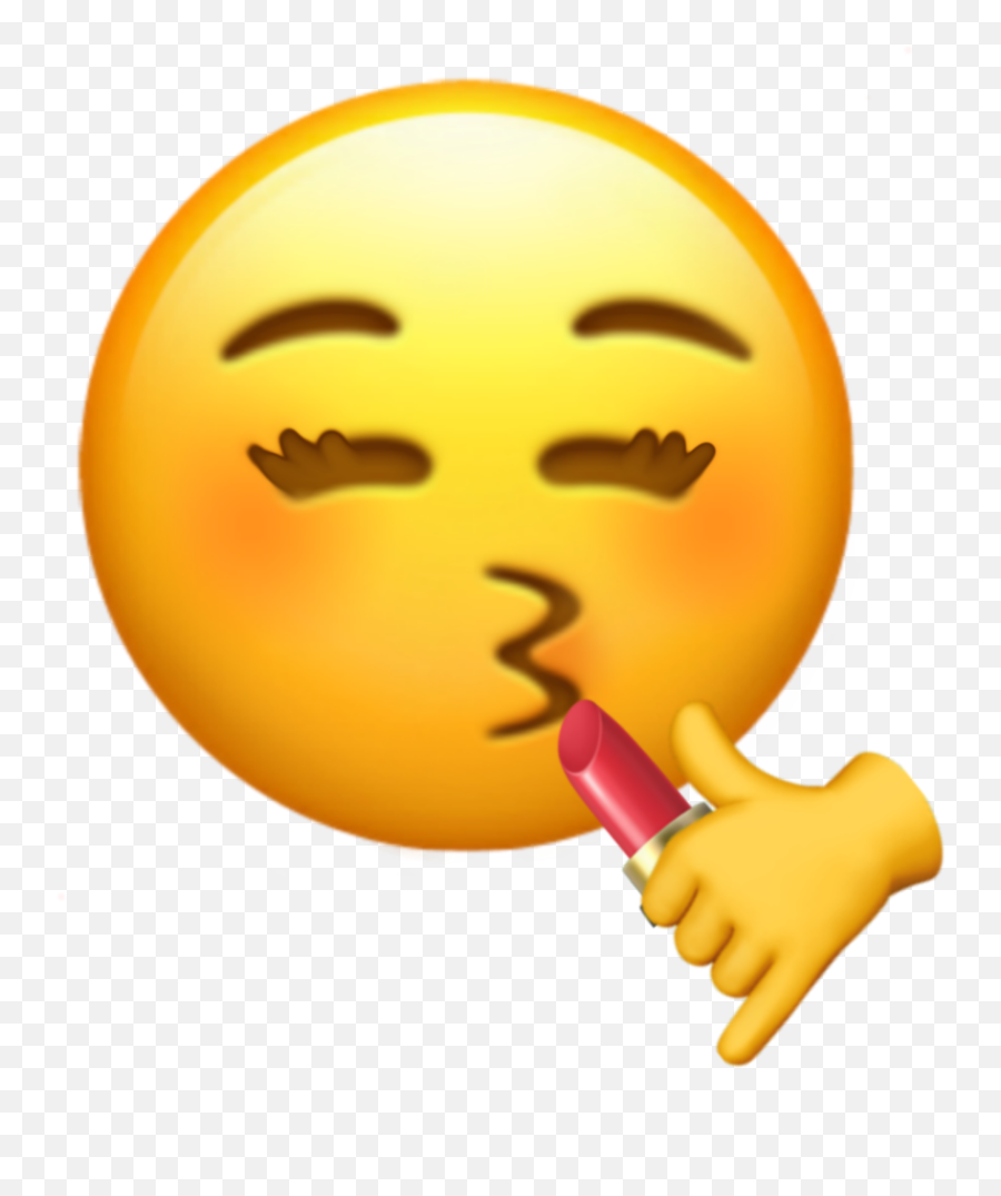 Emoji Emojiiphone Makeup Sticker,Makeup Emojis Png