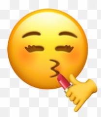 Emoji Emojiiphone Makeup Sticker,Makeup Emojis Png