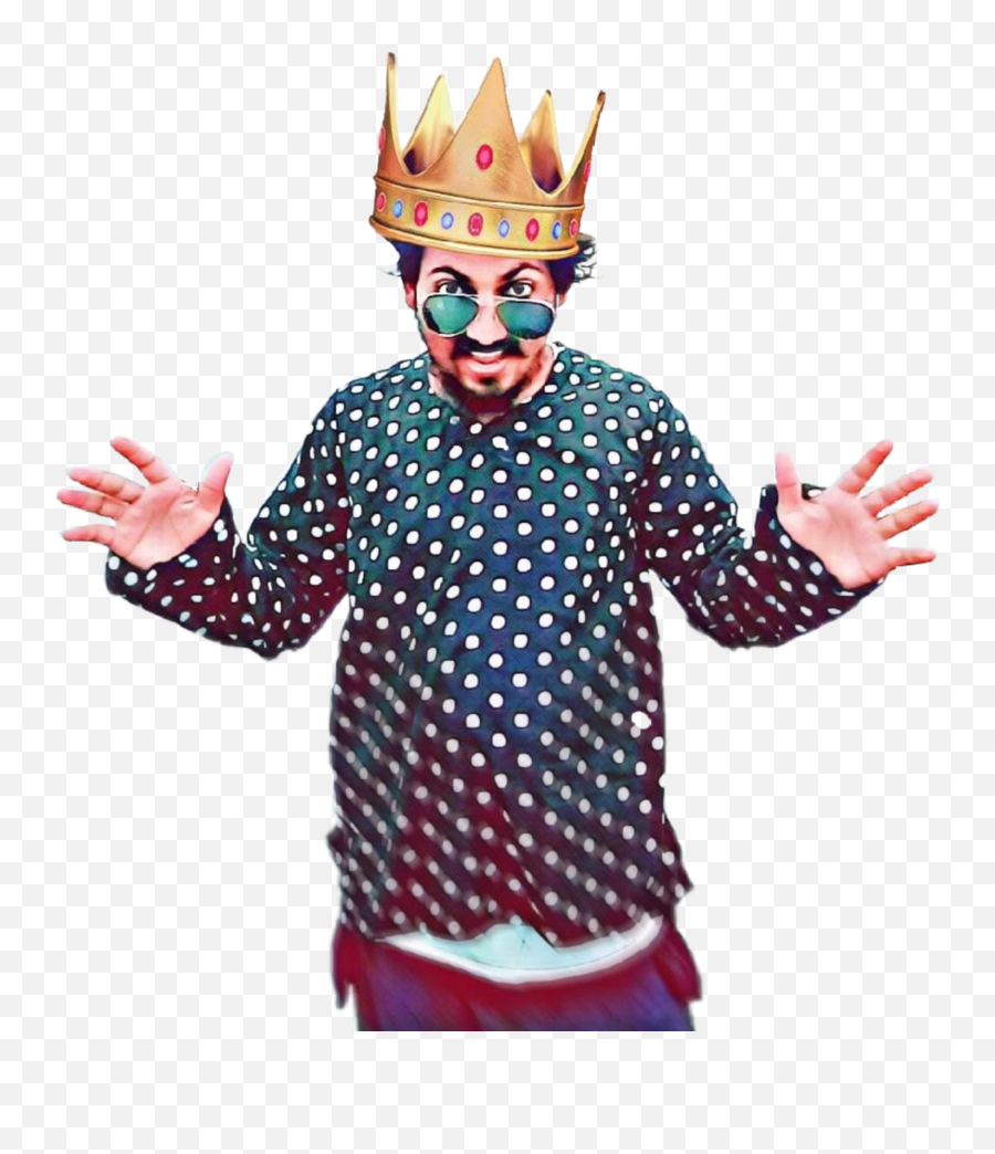 King Tiny Crown Effect Fun Mwsk Sticker By Mrmwsk - Happy Emoji,Tiny Fight Hands Emoji