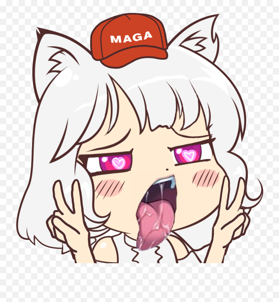 Awoo Lewd - Maga Momiji Emoji,Ahegao Emotion Meme