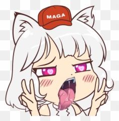 Awoo Lewd - Maga Momiji Emoji,Ahegao Emotion Meme