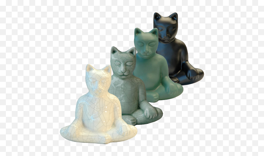 Buddha Cat Urn Memorial Gallery Pets - Cat Buddha Urn Emoji,Granite Stone Emotions Cats