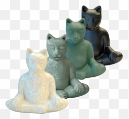 Buddha Cat Urn Memorial Gallery Pets - Cat Buddha Urn Emoji,Granite Stone Emotions Cats