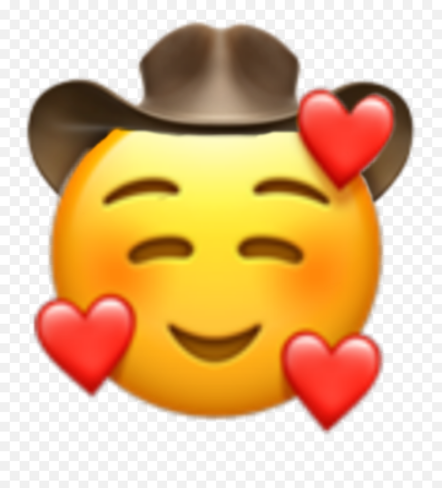 Emoji Cowboy Love Cowboyinlove Remix - Transparent Heart Emoji Iphone,Cowboy Emoji In Love