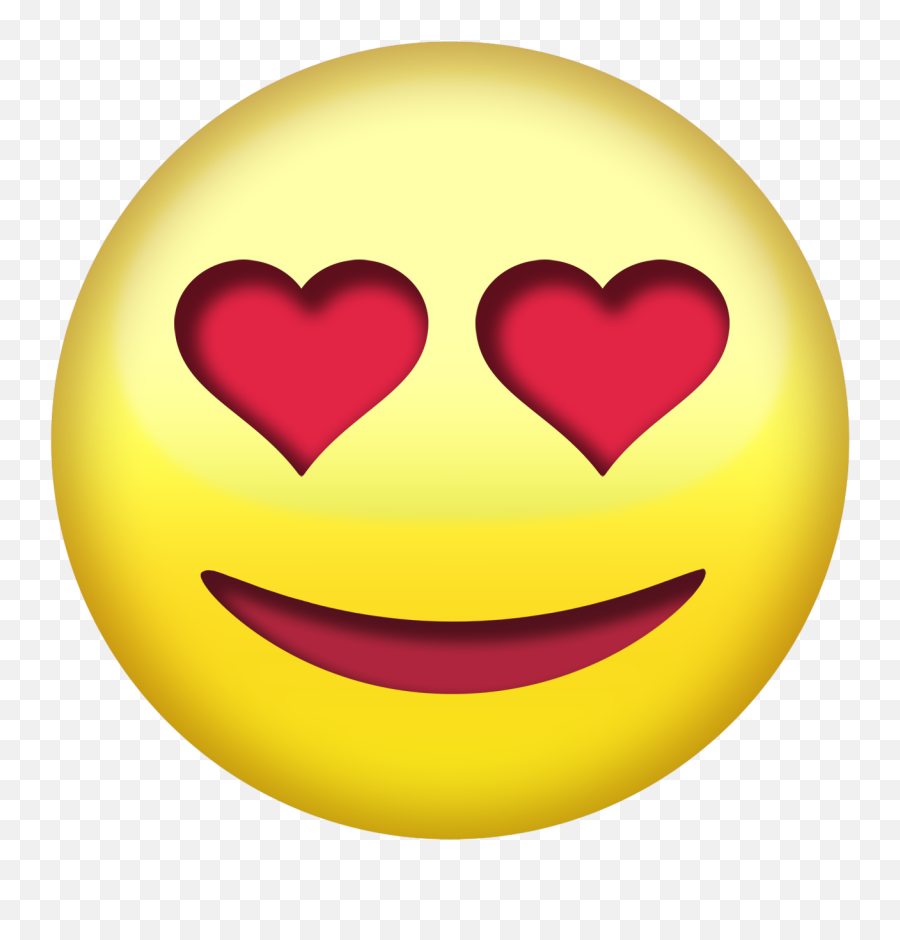 Pin - Transparent Png Happy Face Emoji Love,Heart Eye Emoji