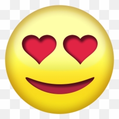 Pin - Transparent Png Happy Face Emoji Love,Heart Eye Emoji