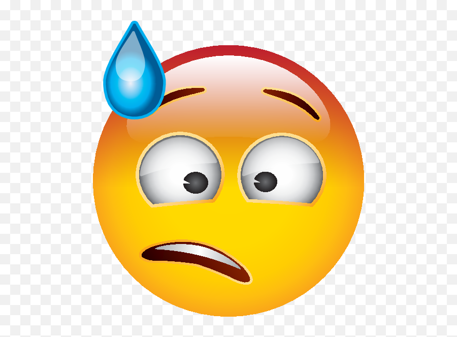 Anxious Face With Sweat 0 - Happy Emoji,Sweatdrop Emoji