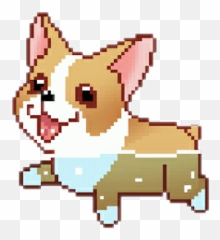Pembroke Welsh Corgi Gif Clip Art Animation - Animation Png Corgi Swimming Gif Emoji,Halloween Slack Emojis