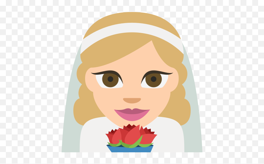 Person With Veil Medium - Light Skin Tone Big Picture Emoji,X Person Emoji