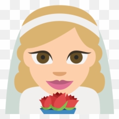 Person With Veil Medium - Light Skin Tone Big Picture Emoji,X Person Emoji