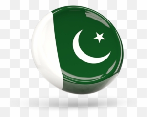 Shiny Round Icon Illustration Of Flag Of Pakistan Emoji,Star And Cresent Emoji