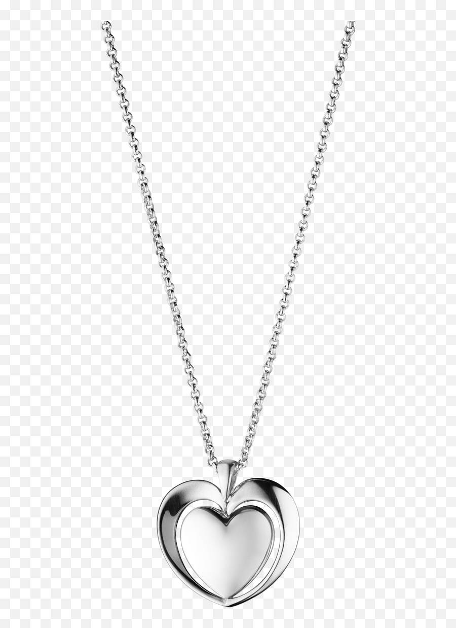 Heart Necklace Clipart Graphic Black And White Download Emoji,Locket Emoji