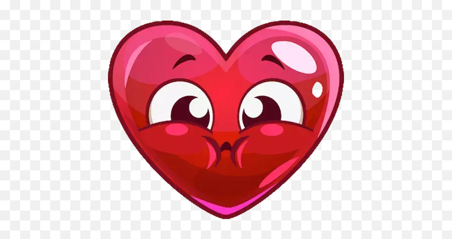 Heart Emoji Stickers For Whatsapp And - Heart Holding Its Breath,Heart Emoji Stickers