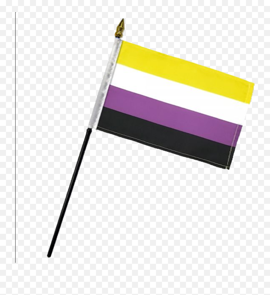 Nonbinary Flag Lgbt Pole Sticker - Flagpole Emoji,Nonbinary Flag Emoji