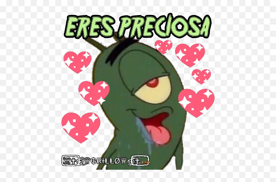 Plankton 2 Bob Esponja Stickers For Whatsapp - Plankton Bob Esponja Stickers Emoji,Imagenes De Emojis De Amor