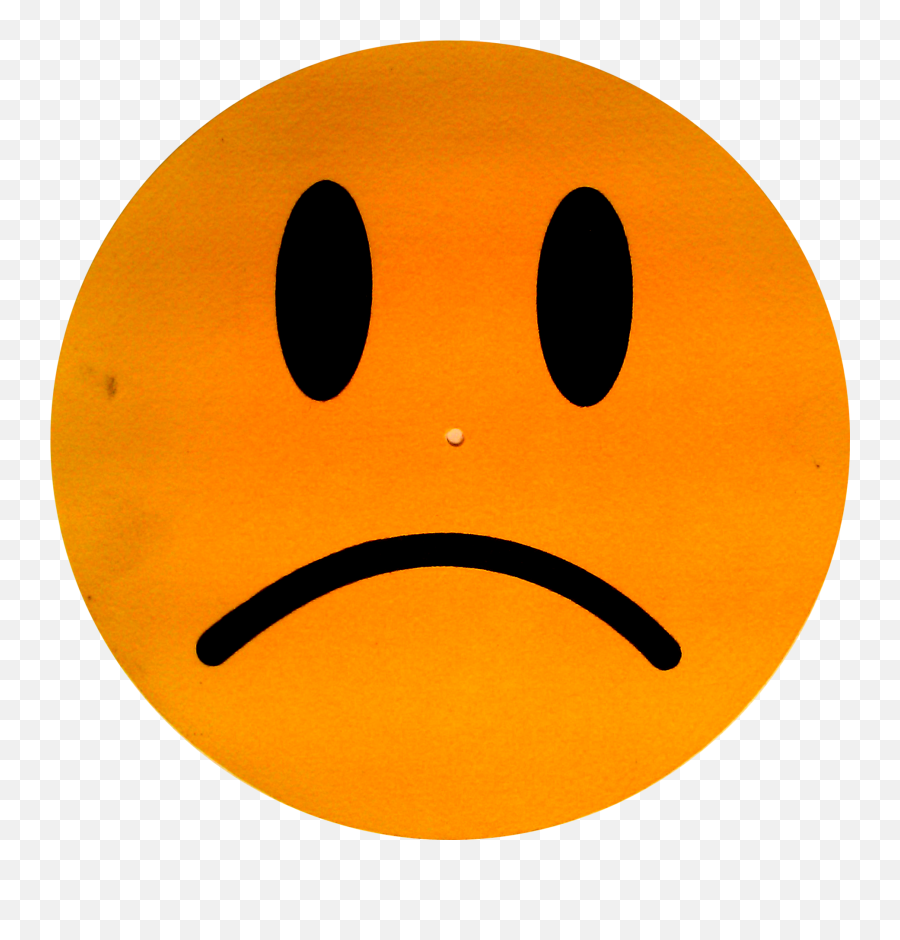 Orange Sad Face Emoji - Orange Emoji Sad Face,Orange Emoji