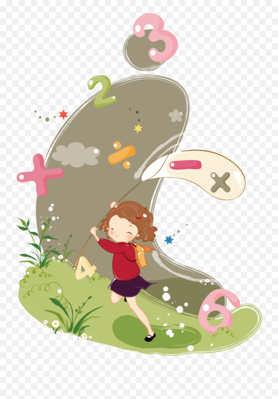 Mq Girl Running School Numbers Sticker - Mathematics Emoji,Girl Running Emoji