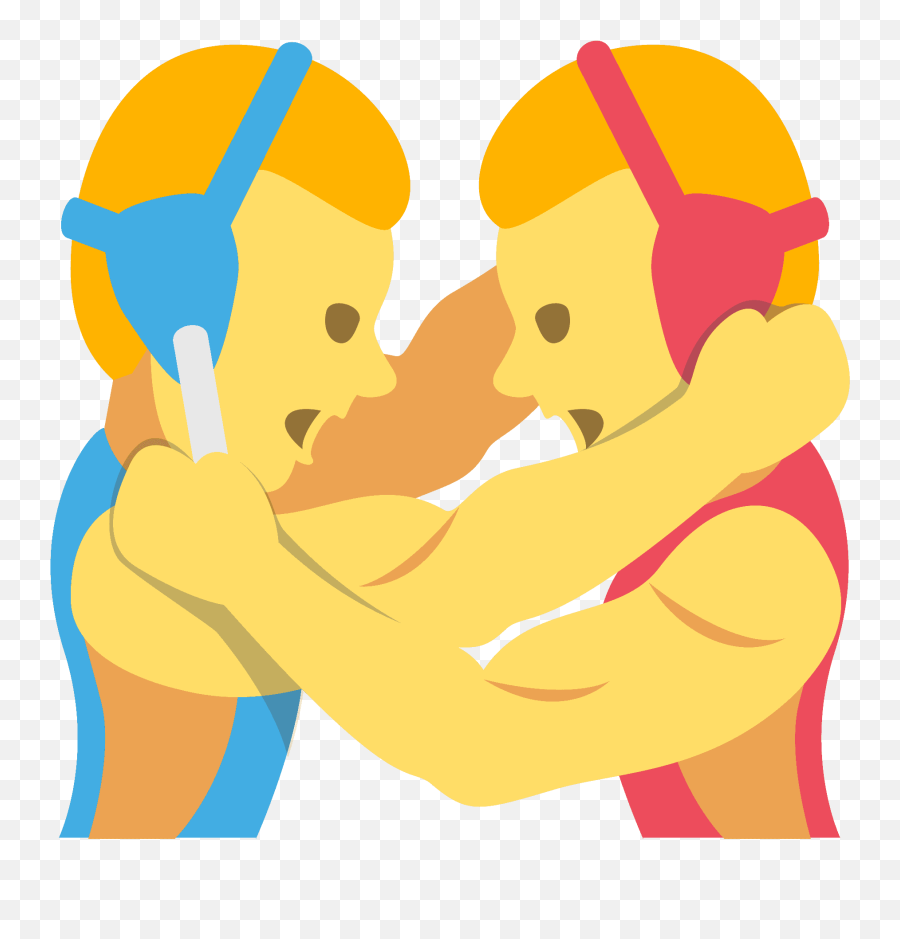 People Wrestling Emoji High Definition - Clip Art,Wrestling Emoji