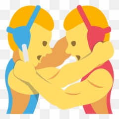 People Wrestling Emoji High Definition - Clip Art,Wrestling Emoji