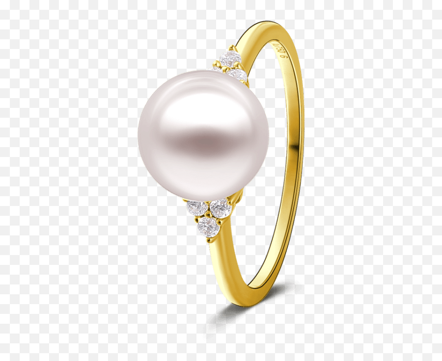 Sea Pearl Promise Ring 18k Gold - Rings Solid Emoji,Which Emojis Are Diamond Box