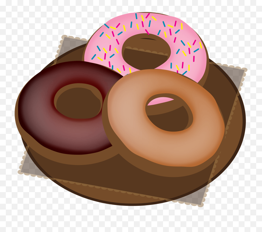 Doughnuts On A Plate Clipart Free Download Transparent Png - Plate Of Donut Clip Art Emoji,Emoji Donuts