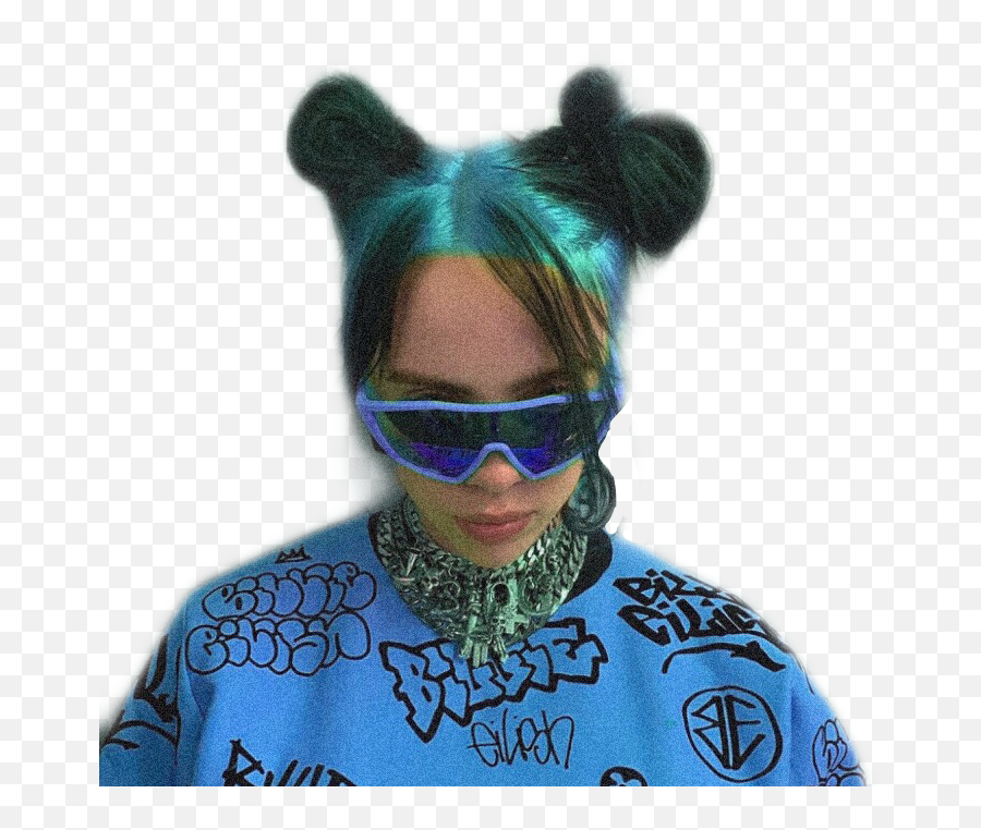 Billieeilish Billie Sticker By Billie - Prada Neon Green Sunglasses Emoji,Sunglasses Emoji Costume