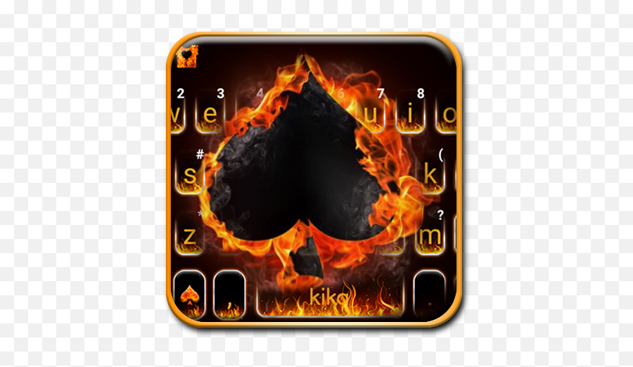 App Insights Fire Burning Ace Keyboard Theme Apptopia - Spades On Fire Emoji,Flame Emojis