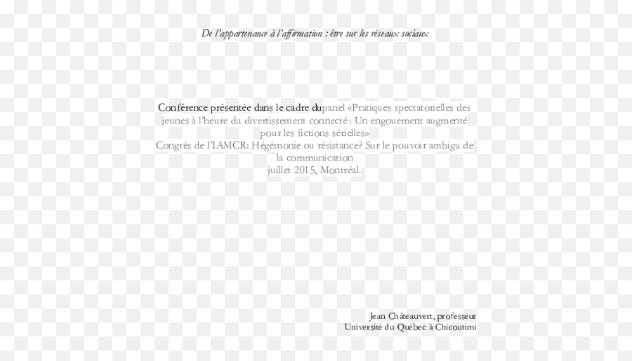 Pdf De Lu0027appartenance À Lu0027affirmation Être Sur Les Emoji,Du3 Emoticon