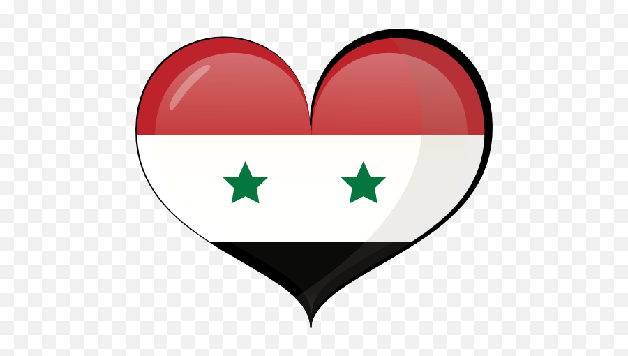Syria Heart Flag Clipart I2clipart - Royalty Free Public Emoji,Flag For Fb Emoticons