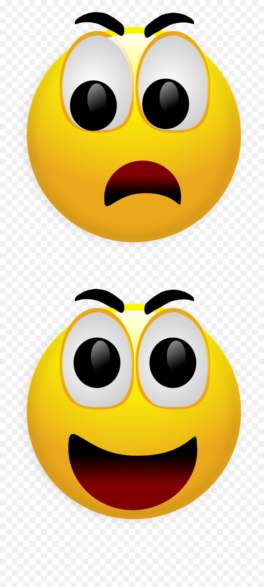 Smiley Fear Anger Angry Scared - Clipart Of Scared Faces Emoji,Angry Face Emoticons